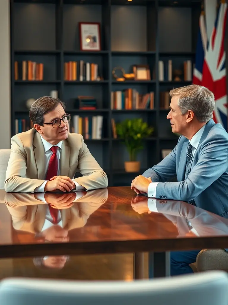 An image of a business coach guiding a client through a problem-solving exercise, identifying barriers to growth and developing innovative solutions.